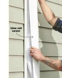 Cover the line set